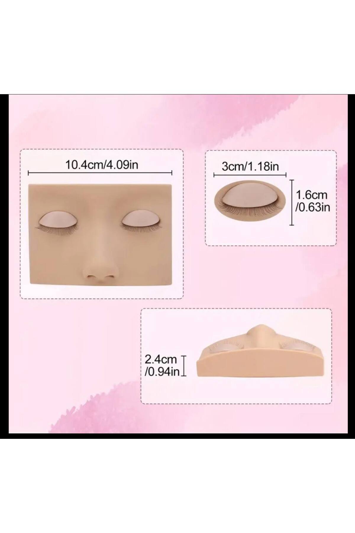 Silk eyelash model and 3 pairs of interchangeable eyelids