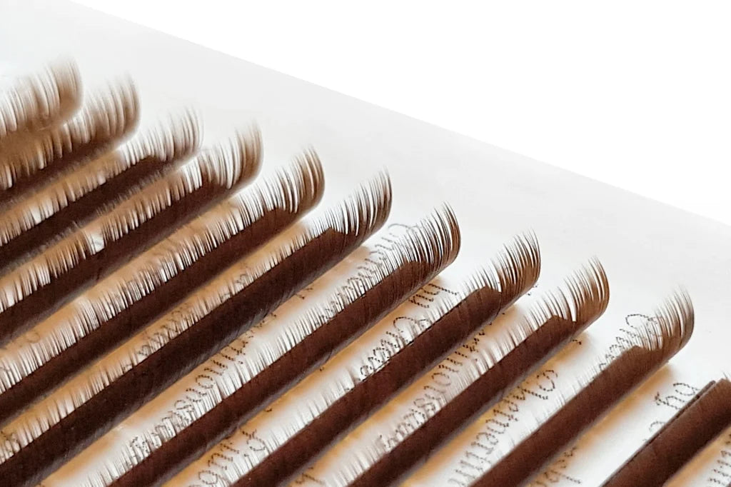 Brown Eyelash Extensions Сurl C Mix 20 lines PLATINUM