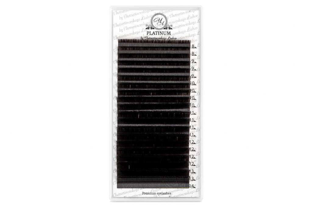 Dark Choko Eyelash Extensions Сurl B Mix 20 lines PLATINUM