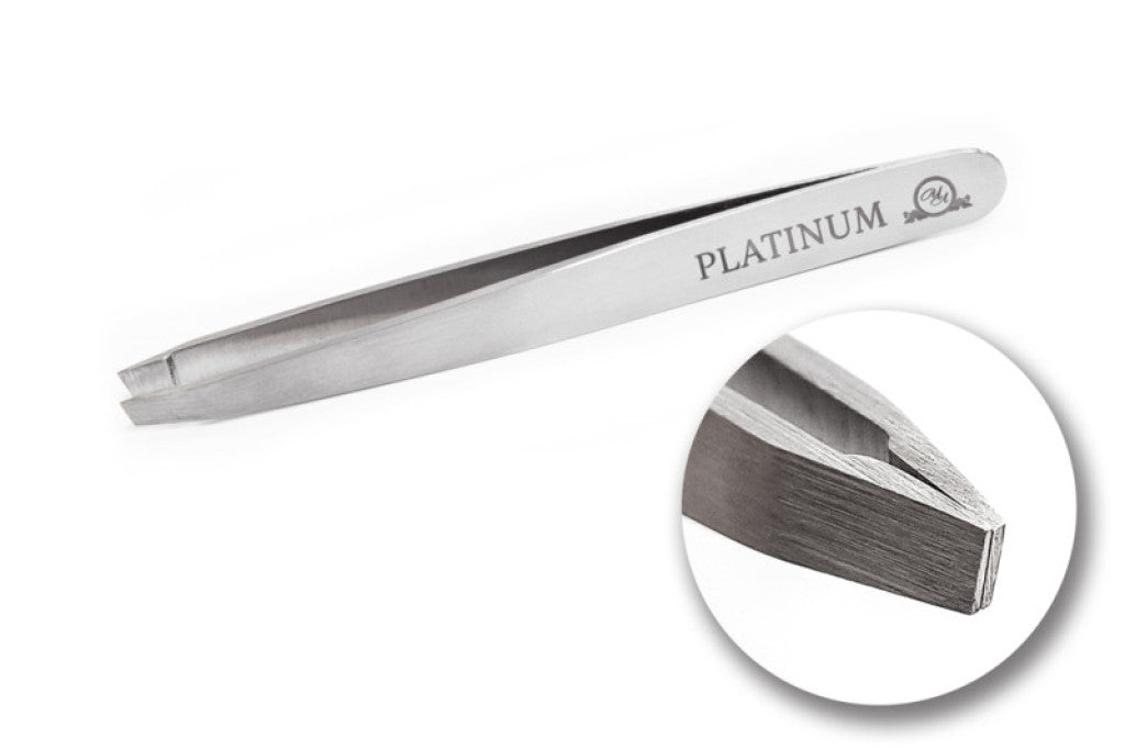 Professional Eyebrow Tweezers silver PLATINUM