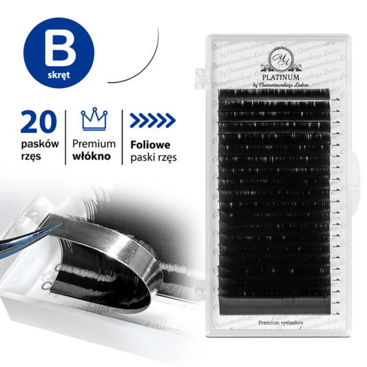 Black Eyelash Extensions Сurl B Mix 20 lines PLATINUM