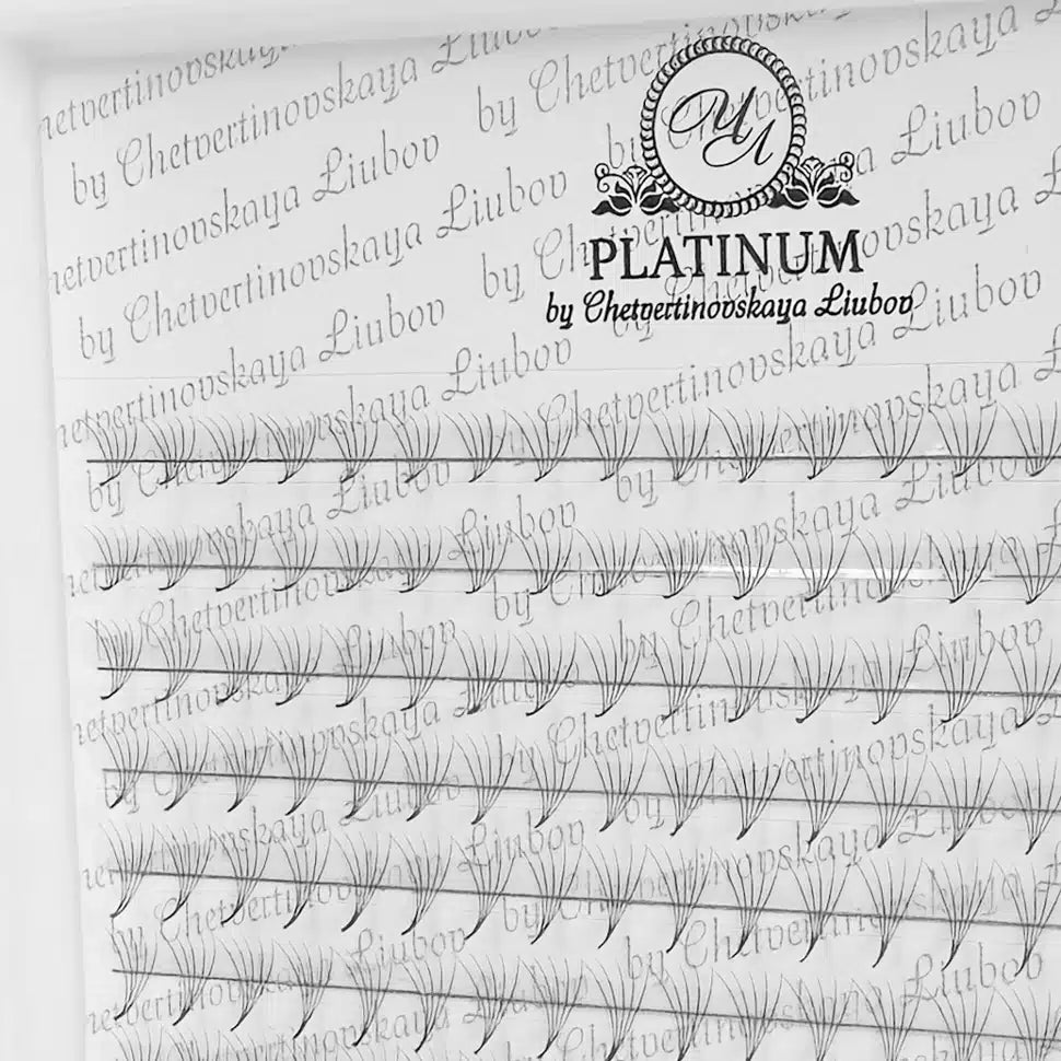 Ready Fan Eyelash Clusters 5D Curl D MIX 7–14 mm PLATINUM