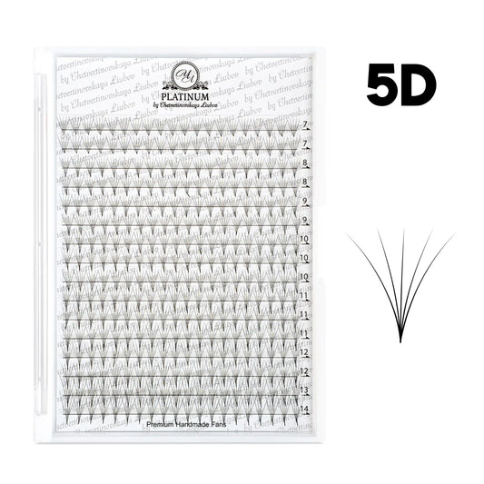 Ready Fan Eyelash Clusters 5D Curl L MIX 7–14 mm PLATINUM