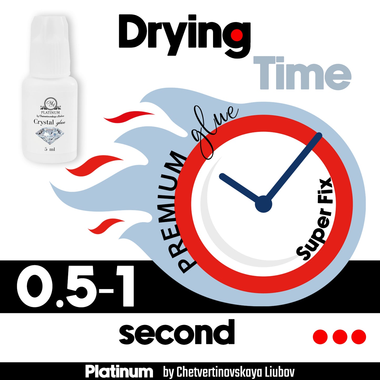 Crystal 5ml Eyelash Extension Glue Platinum