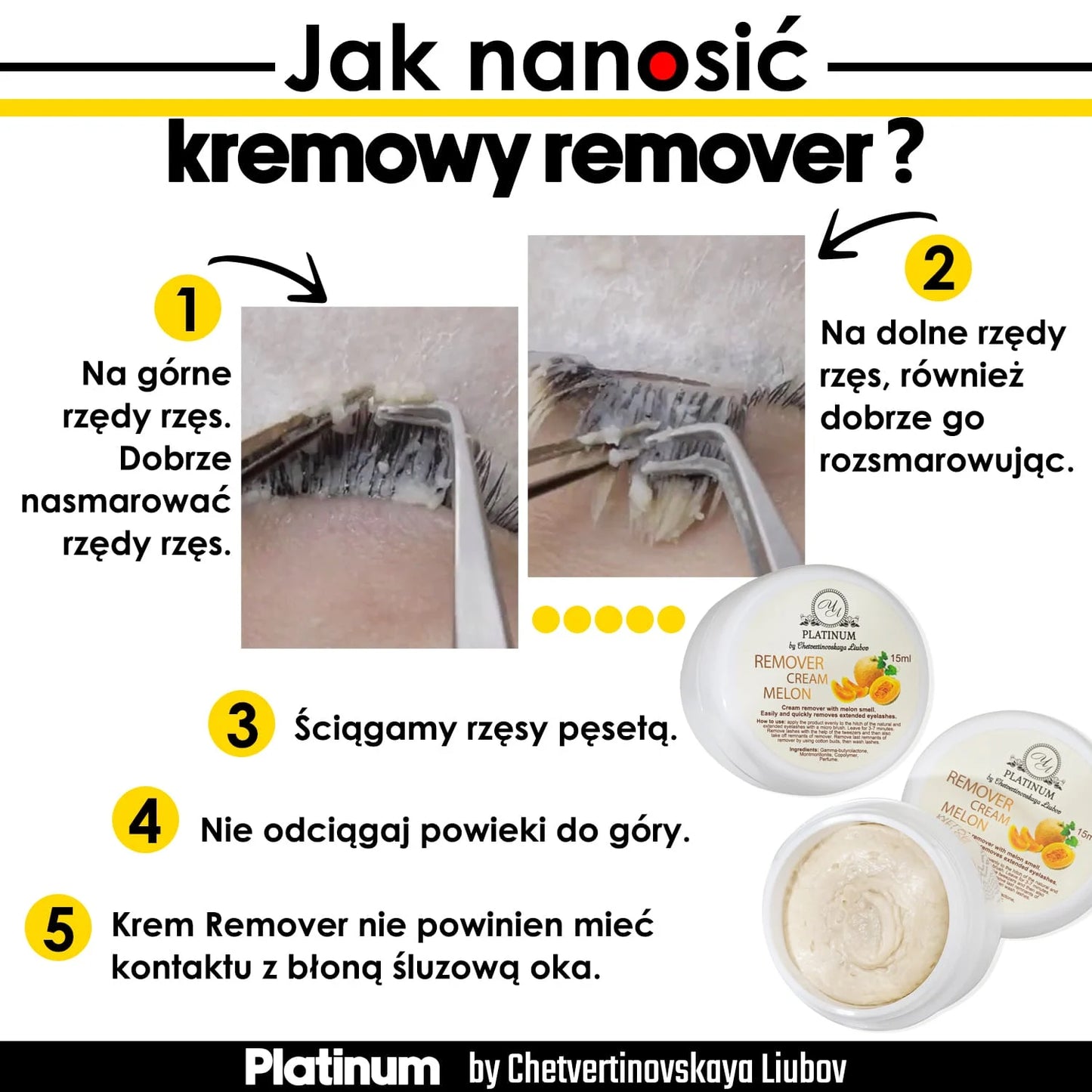 Cream Remover 15ml PLATINUM