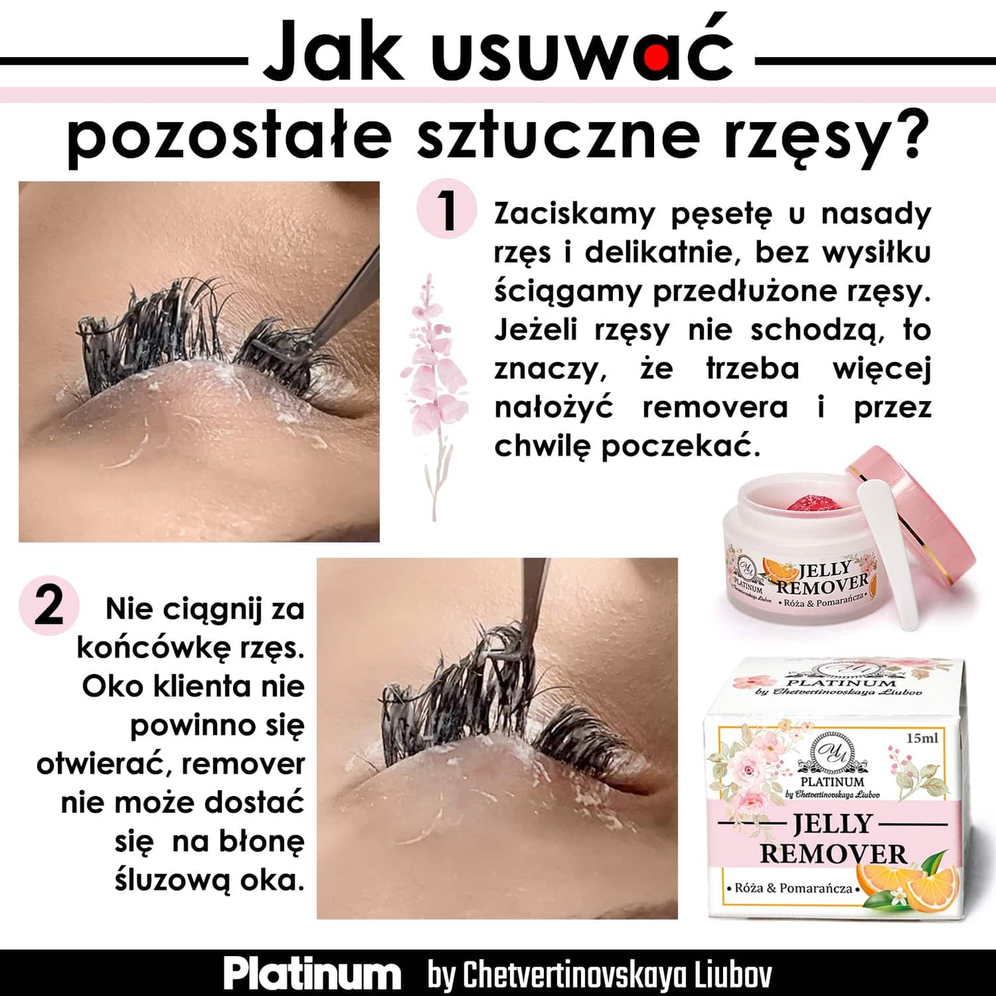 Remover Jelly 15 ml PLATINUM - Lavender-Lemon/Rose-Orange
