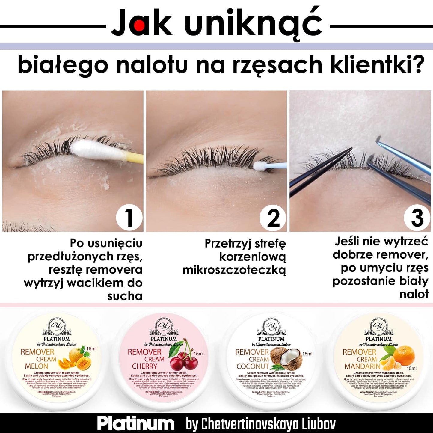 Cream Remover 15ml PLATINUM