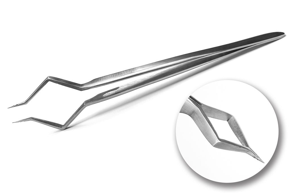 Straight tweezers PLATINUM Rhombus