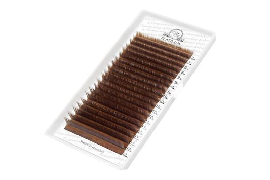Brown Eyelash Extensions Сurl L Mix 20 lines PLATINUM
